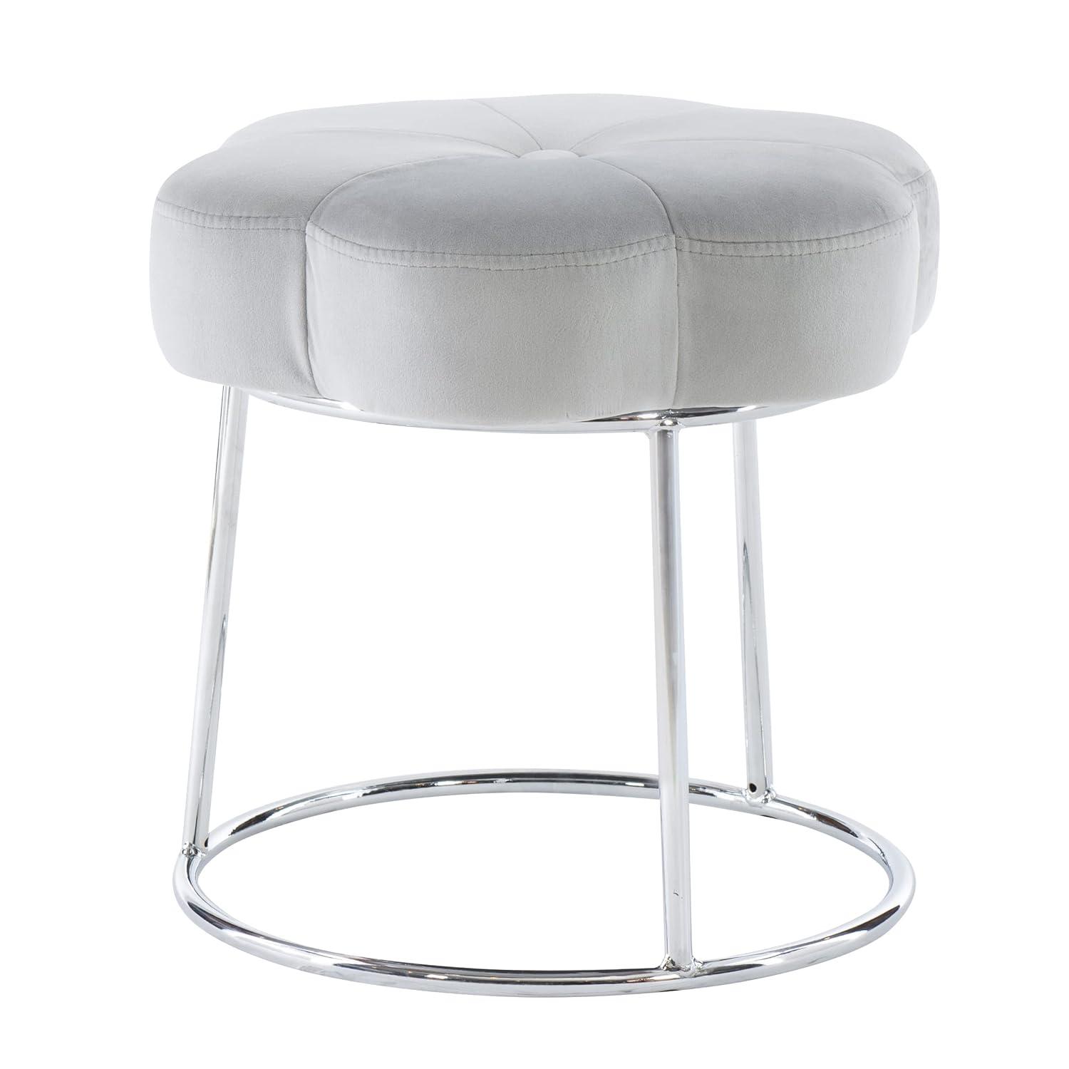 Ciara Flower Cushioned Vanity Stool