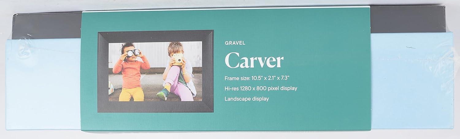 Carver by Aura Frames 10.1" HD Wi-Fi Digital Picture Frame with Free Unlimited Storage - Gravel