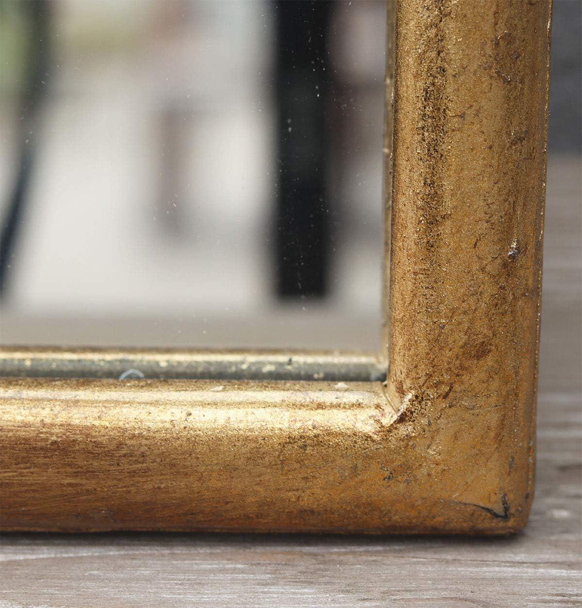 Parisloft 12.25" x 50" Gold Vintage Full Length Metal Wall Mirror