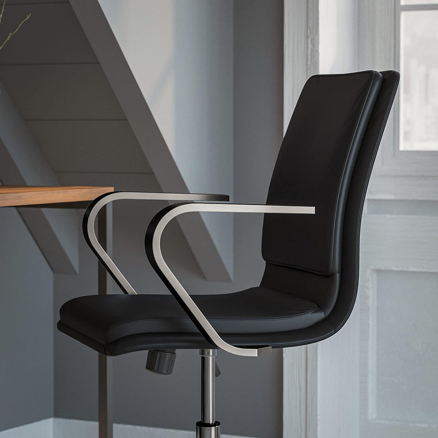 Flash Furniture Mid-Back Designer Upholstered Swivel Executive Office Chair with Armrests