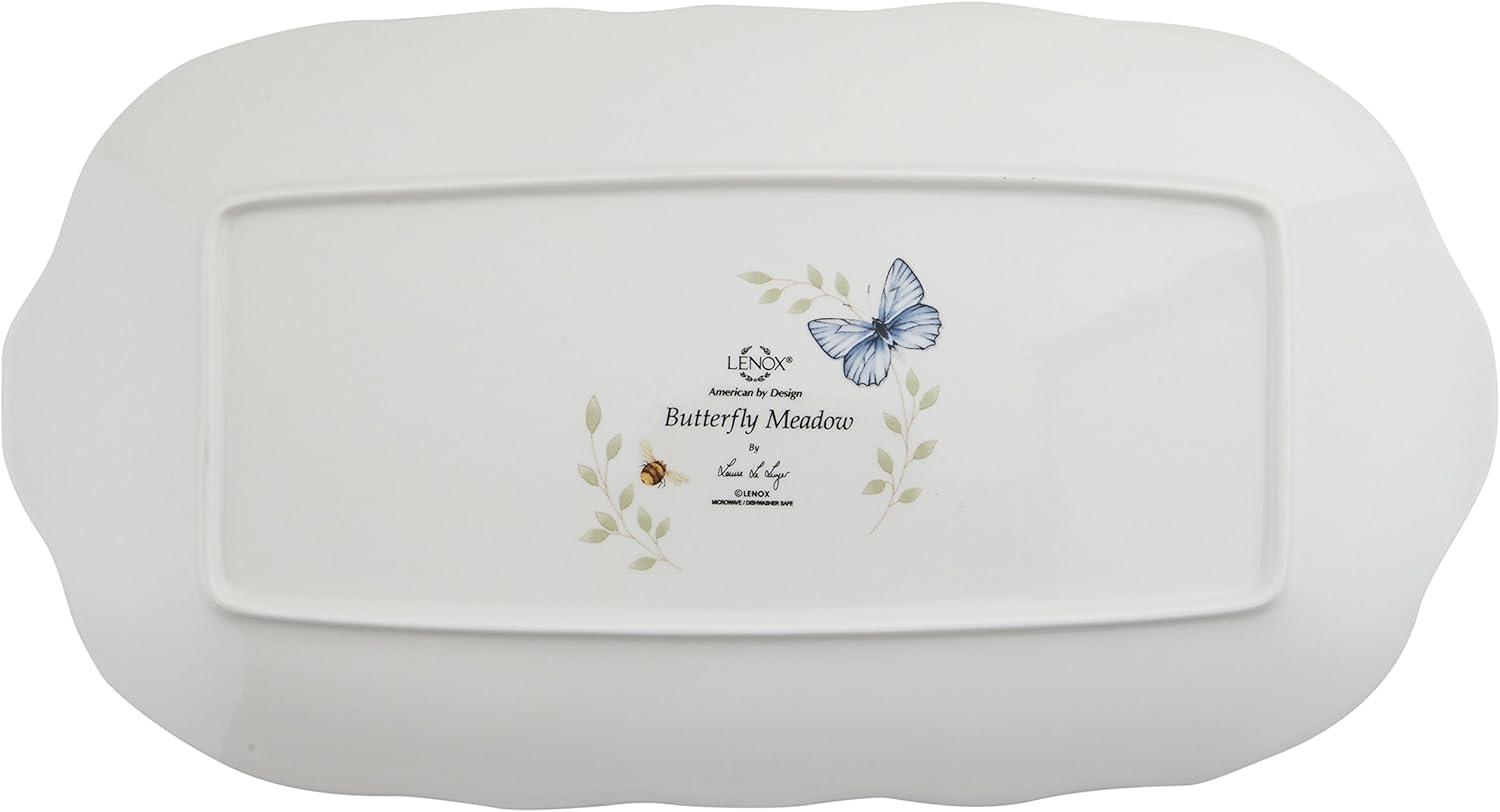 Butterfly Meadow White Porcelain Oblong Sandwich Tray