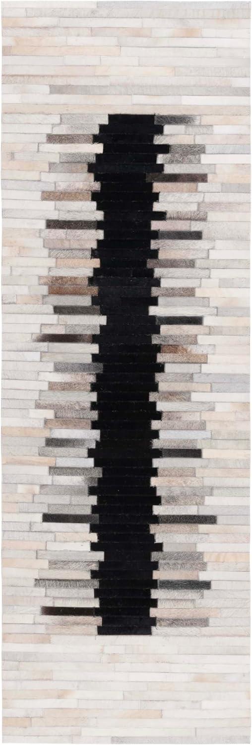 Studio Leather STL818 Hand Woven Area Rug - Grey/Brown - 8'x10' - Safavieh.