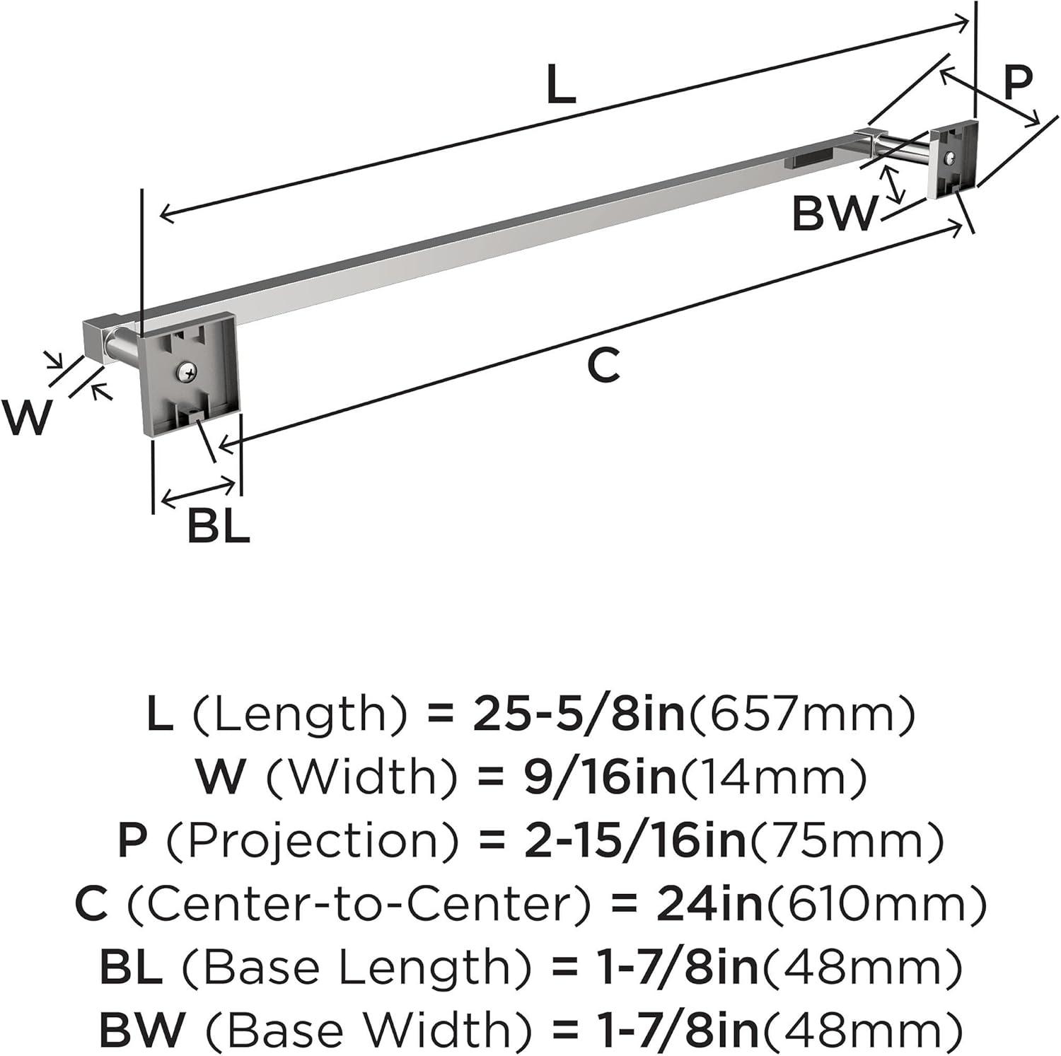 Amerock Appoint Wall Mounted Towel Bar