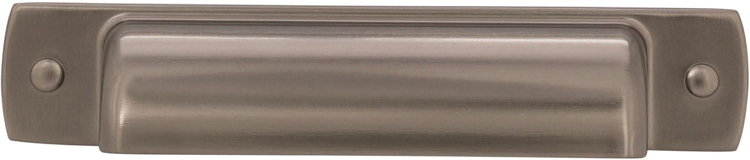 Graphite Brushed Nickel 3-Inch Cup Pull with Mounting Hardware