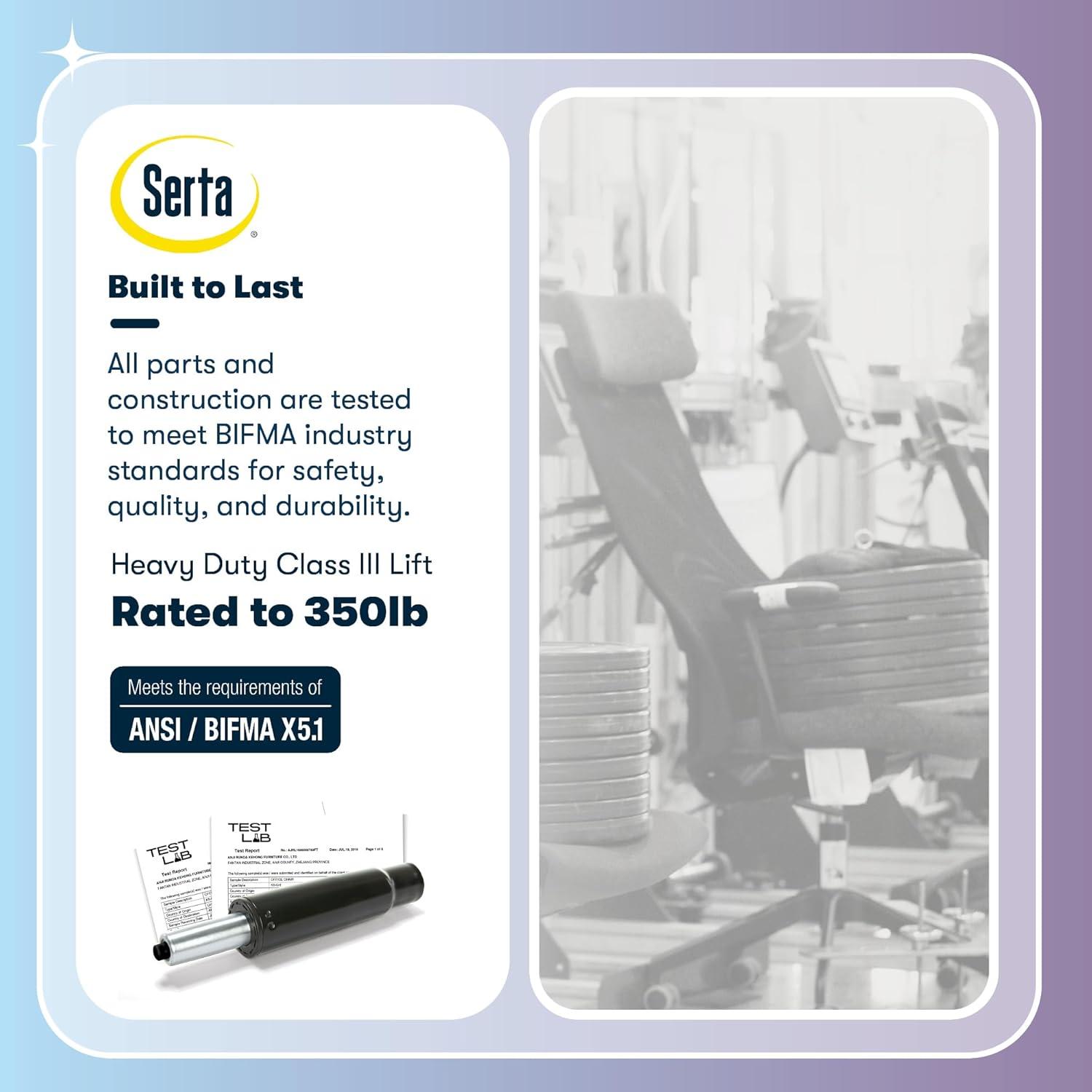 Serta Fairbanks Big and Tall High Back Executive Office and Gaming Chair with Layered Body Pillows