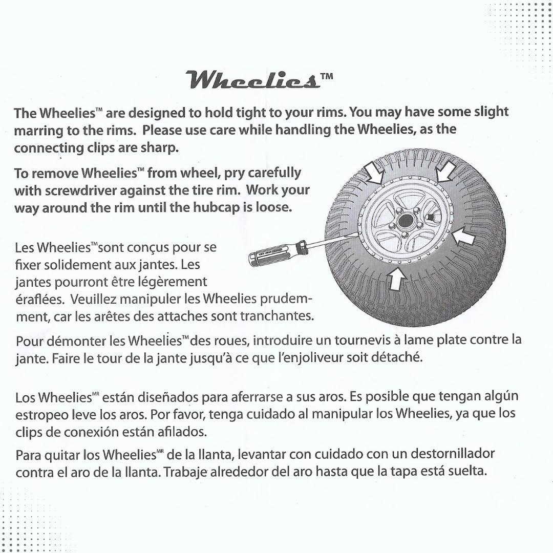Good Vibrations - Wheelies - 6" Tractor Wheel Cover Set - Black