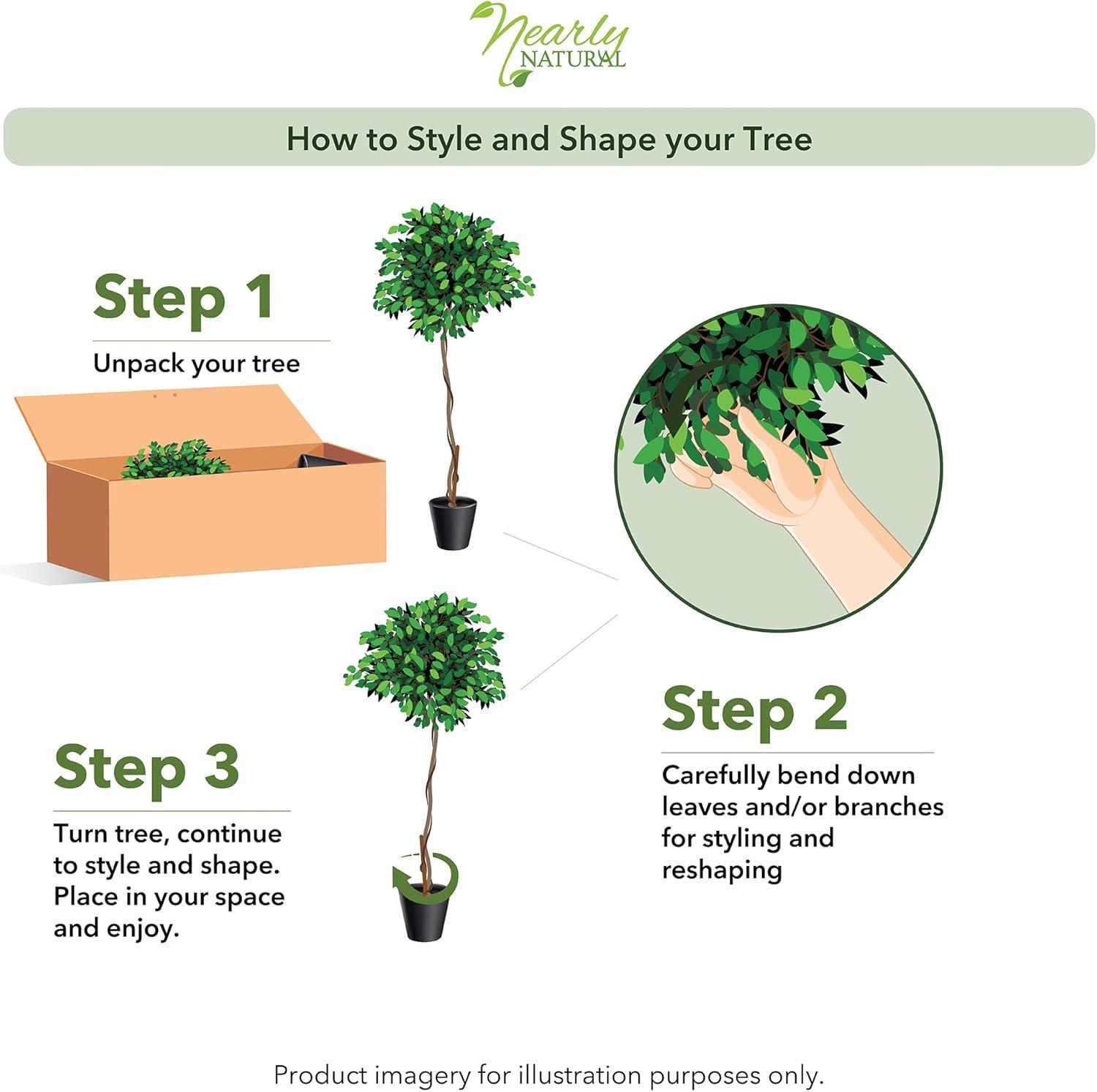 Nearly Natural 3' Ficus Artificial Tree