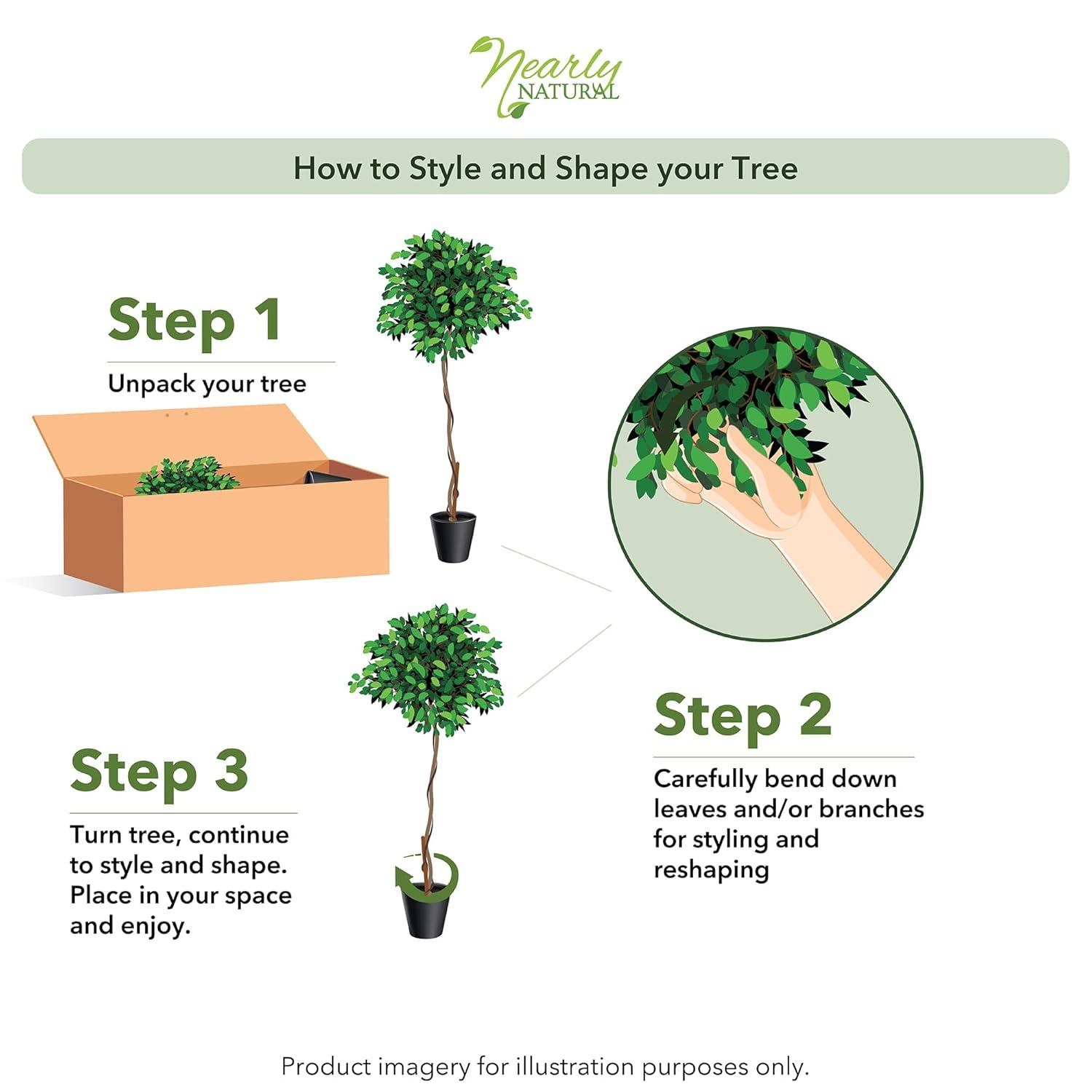 Nearly Natural 3' Ficus Artificial Tree