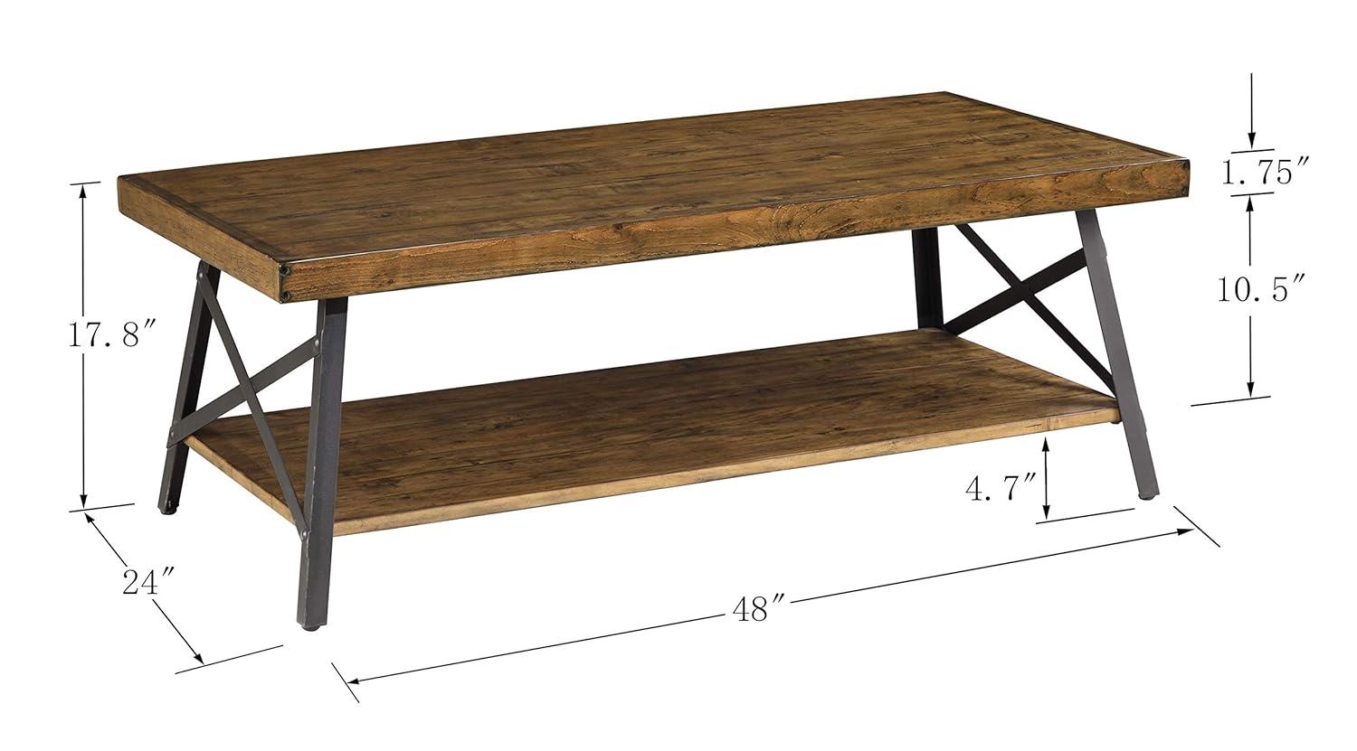 Laguna Solid Wood Top Coffee Table