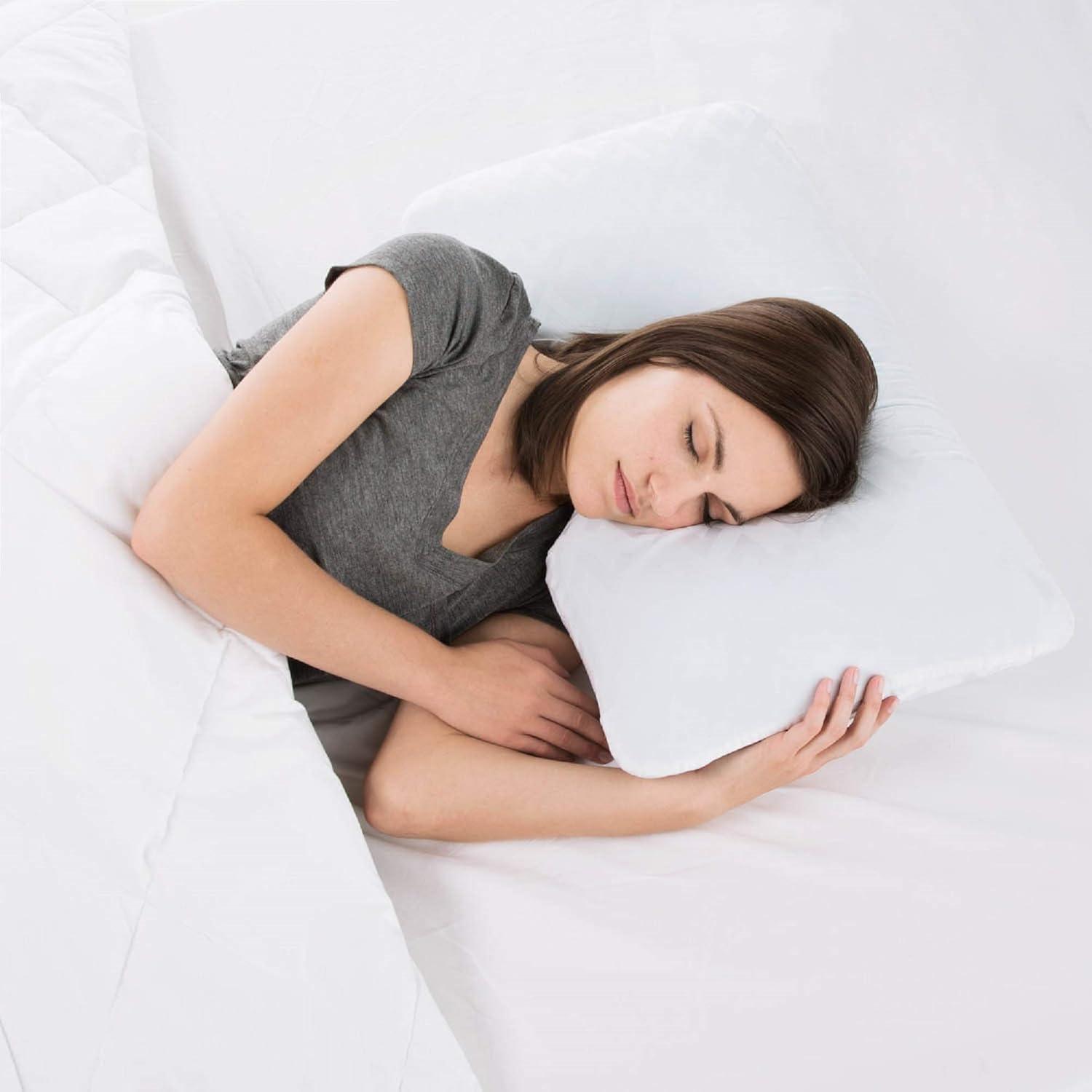 Queen Blue Gel Memory Foam Side Sleeper Pillow