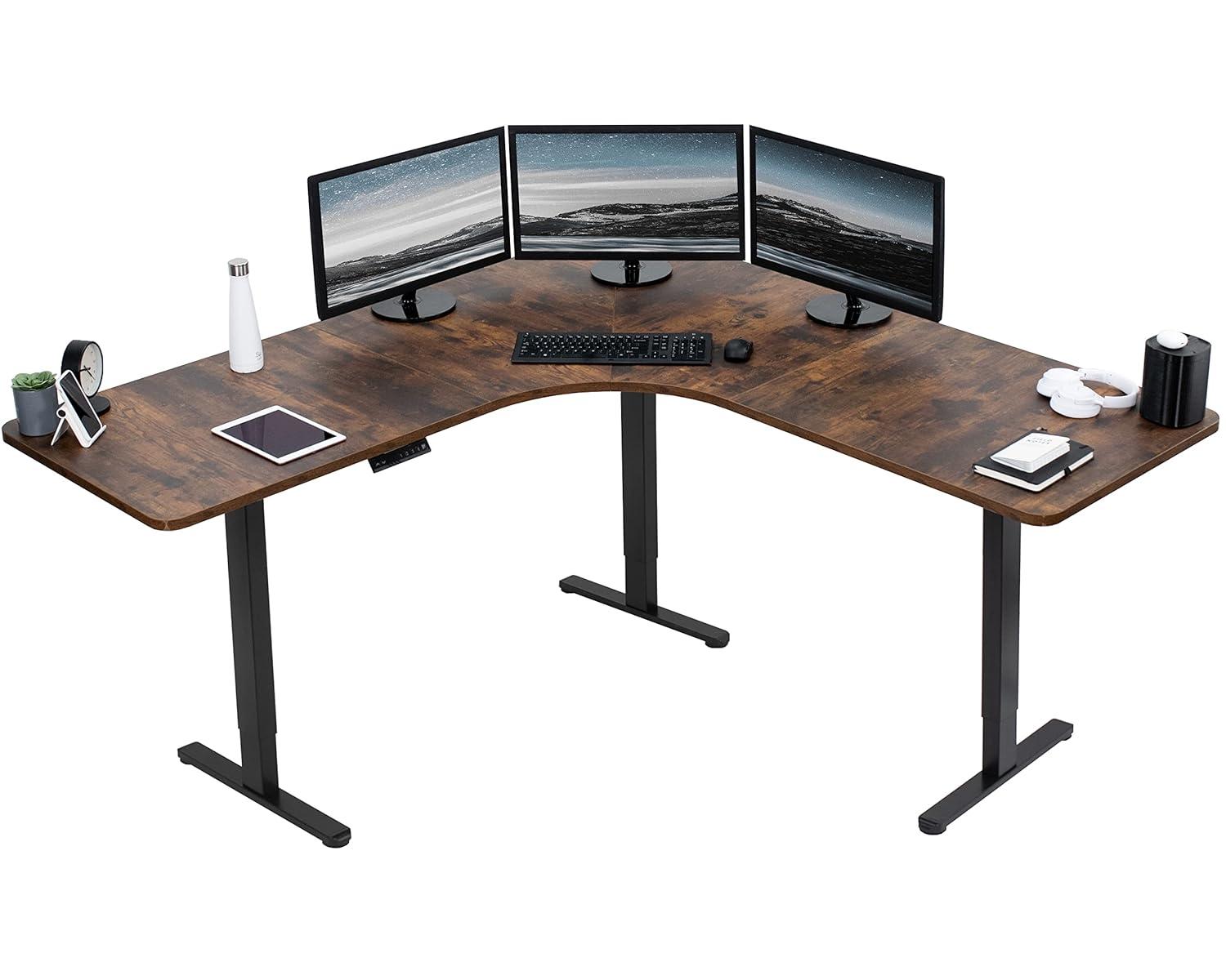 Vivo VIVO Electric 71" x 71" Curved Corner Stand Up Desk (E3CB2 Series)