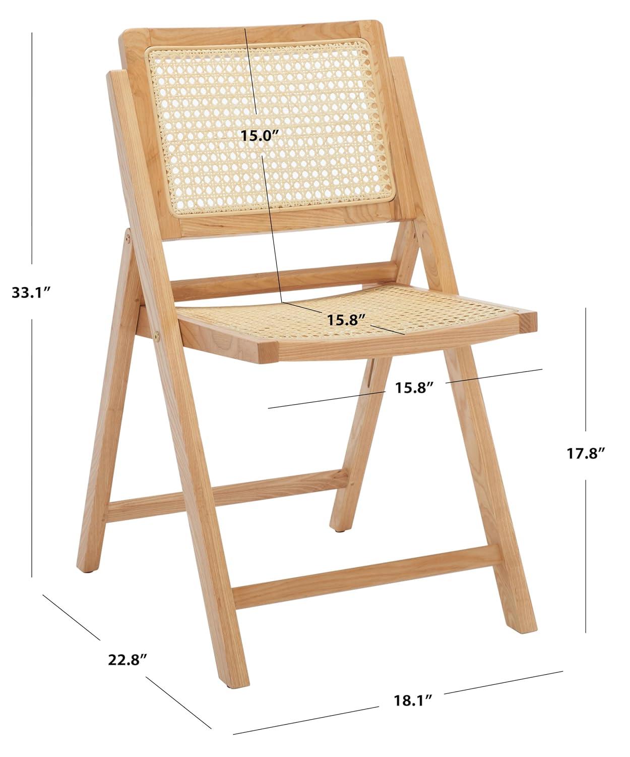 Dan Rattan Folding Dining Chair (Set of 2)
