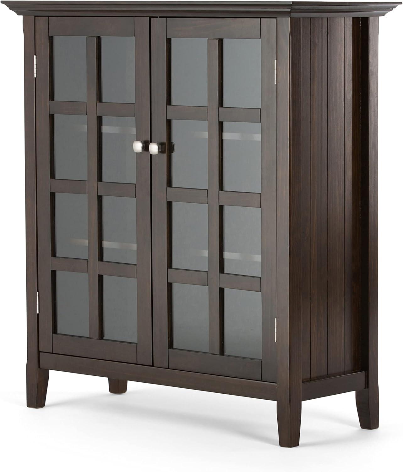 Acadian 39" Brunette Brown Solid Wood Medium Storage Cabinet