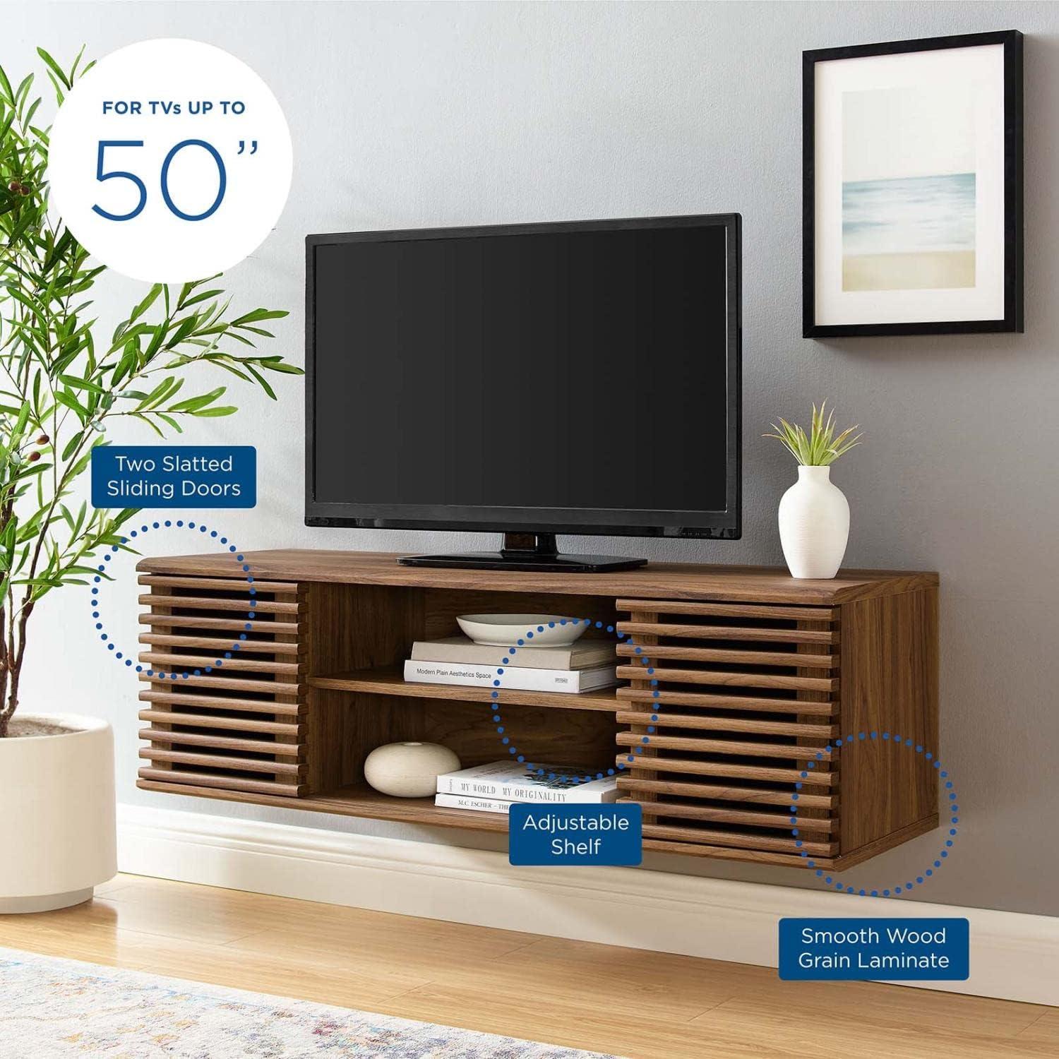 Modway Render 46 Wall-Mount Media Console TV Stand