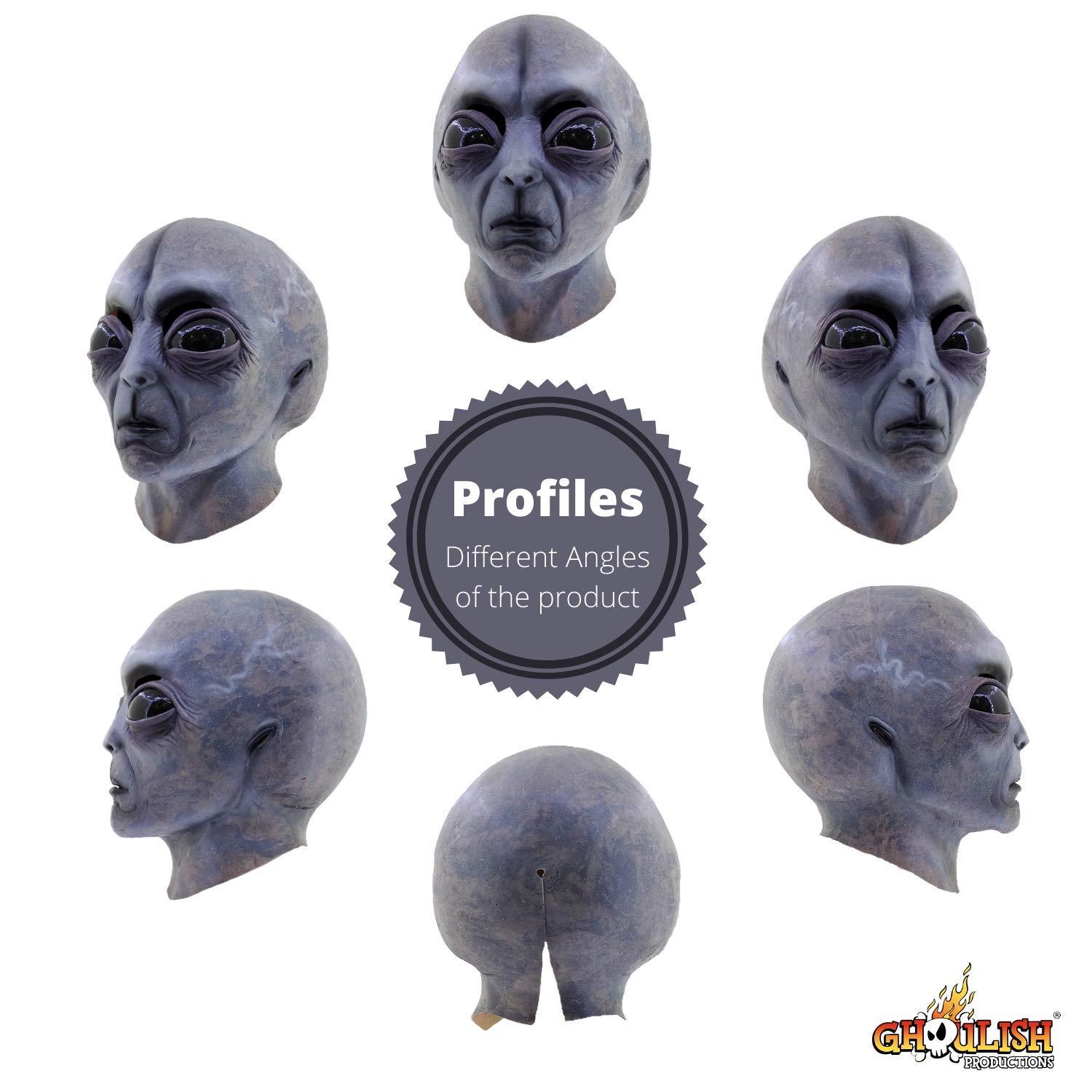 Ghoulish Adult Area 51 Costume Mask - 14 in. - Gray