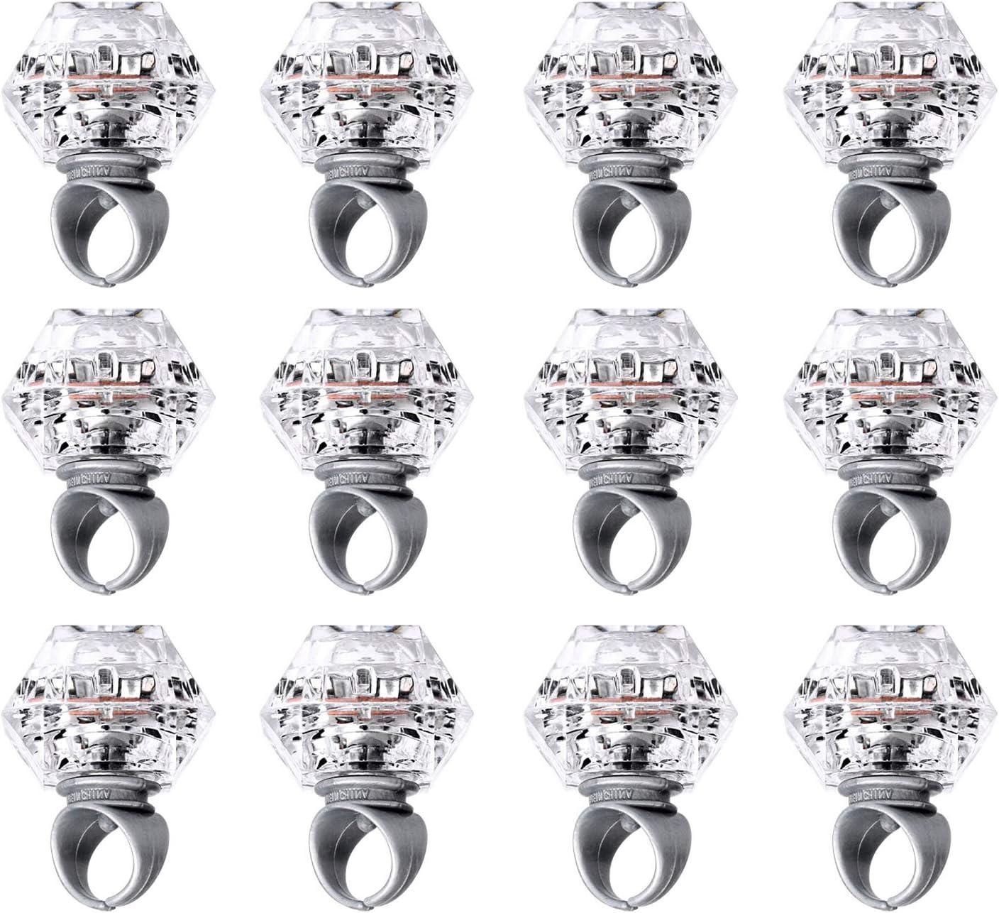 13 Pack Led Light up Rings for Women Bachelorette Party Favors Toys, Diamond Flashing Rings for Birthday Weddings Bridal Shower Decorations Supplies