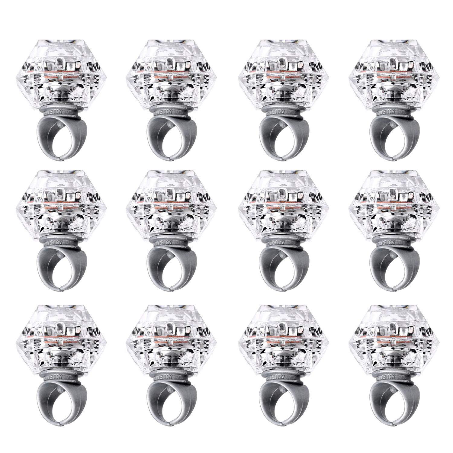 13 Pack Led Light up Rings for Women Bachelorette Party Favors Toys, Diamond Flashing Rings for Birthday Weddings Bridal Shower Decorations Supplies