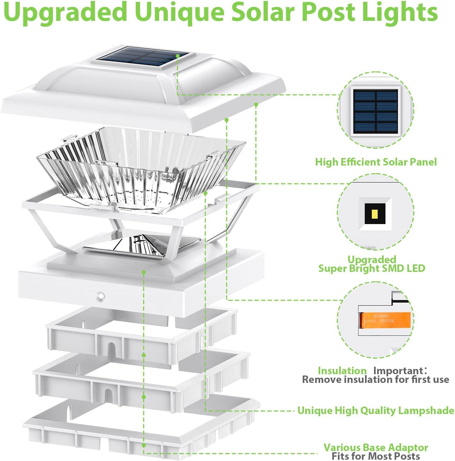 Low Voltage Solar Powered Integrated LED Fence Post Cap Light Pack