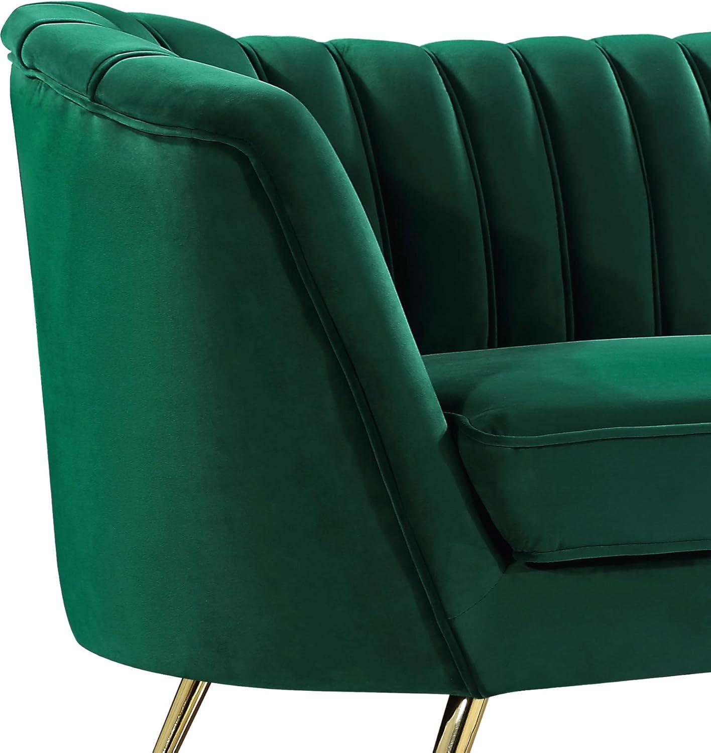 Elegant Black Velvet Tufted Sofa with Solid Wood Frame