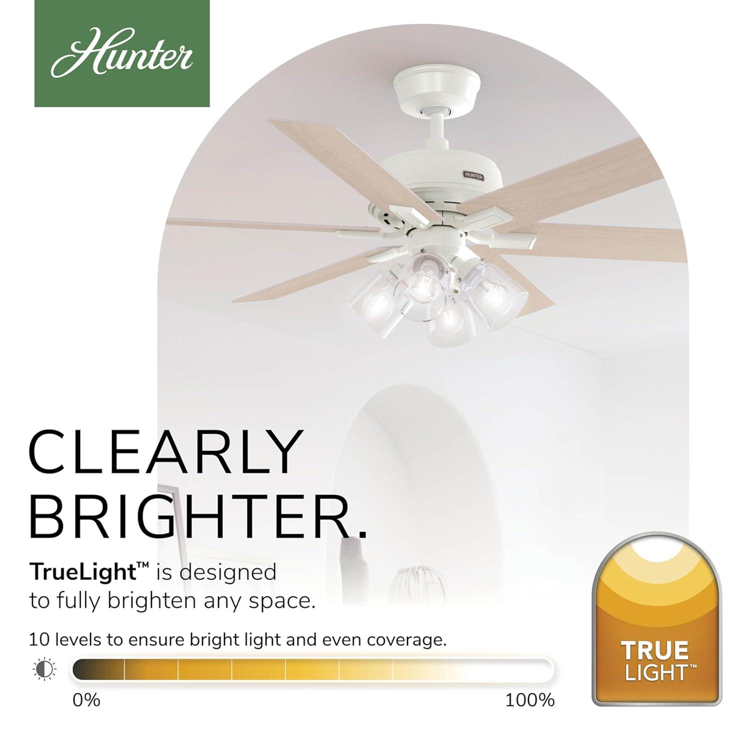Hunter 52 Inch Fonthill ENERGY STAR® Hunterexpress Ceiling Fan With Lights And Remote