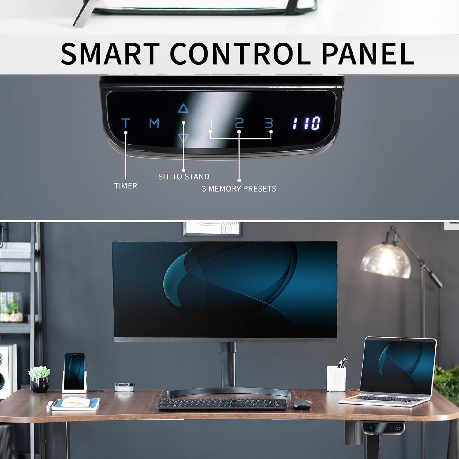 63" x 32" Electric Desk with Touch Screen Memory Controller, 2E1B Series