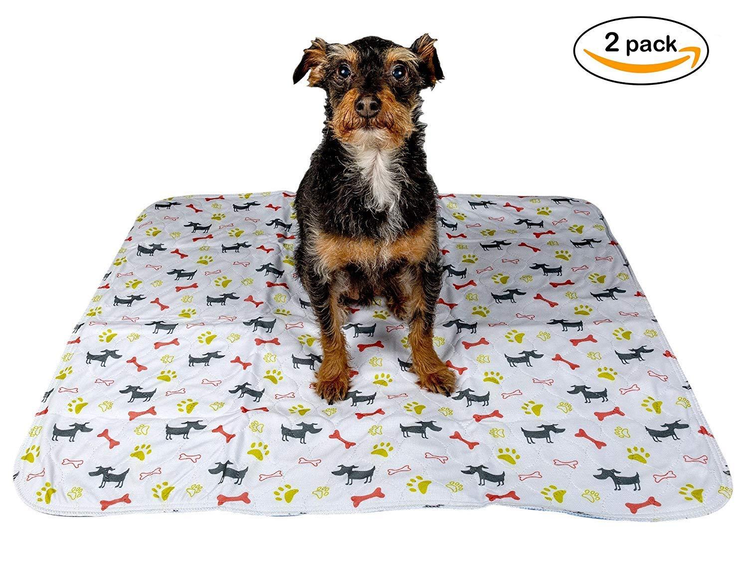 Premium Washable Reusable Pet Pee Pads | Large House Training Mats 28 inches x 31 inches
