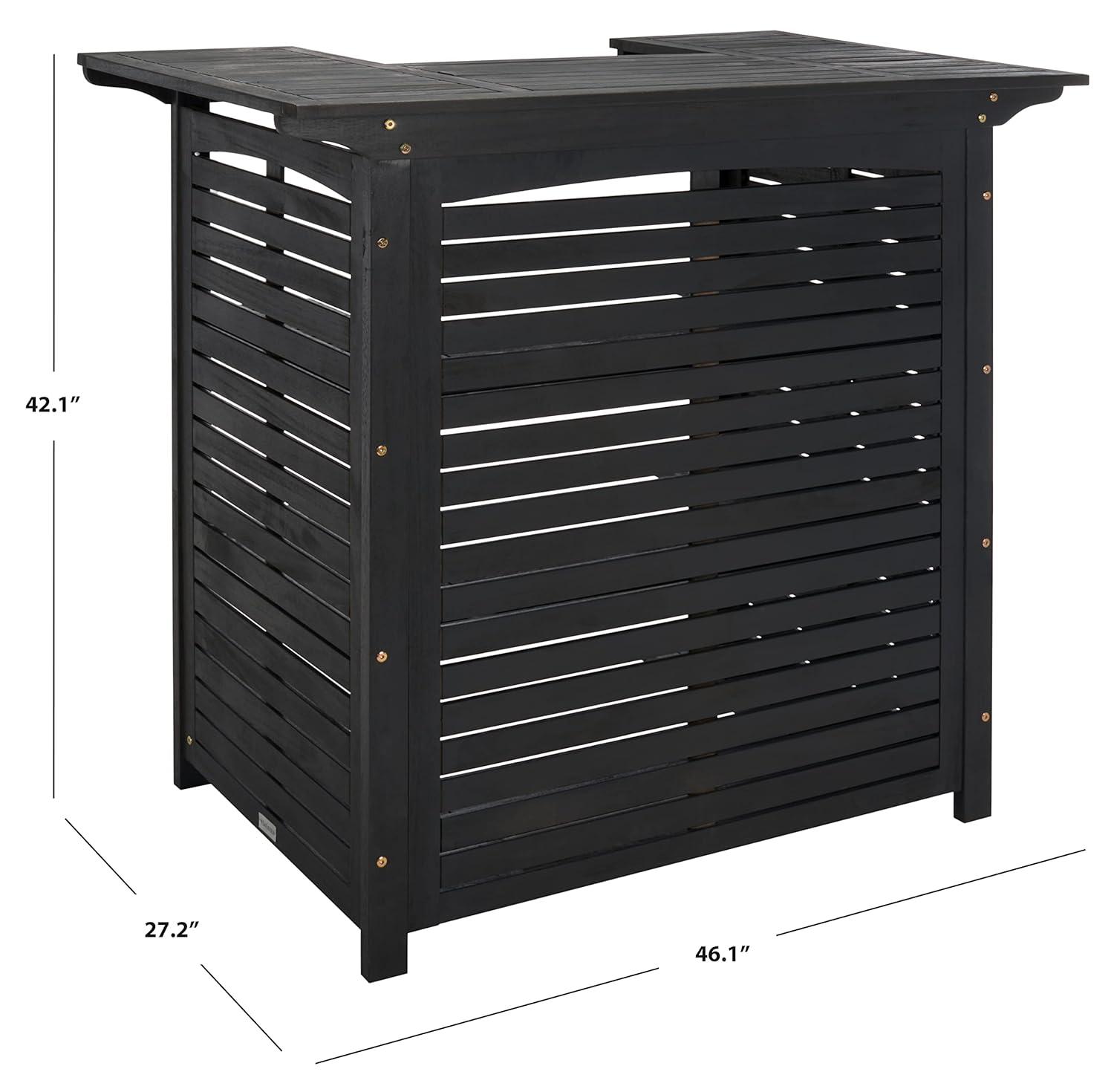 Monterey Patio Outdoor Bar Table - Black - Safavieh