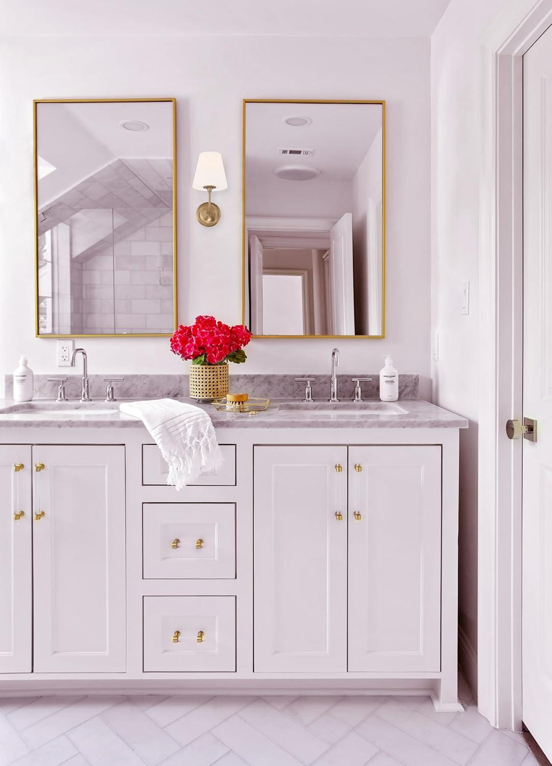 Vibrant Gold Geometric Sconce with White Glass Shade