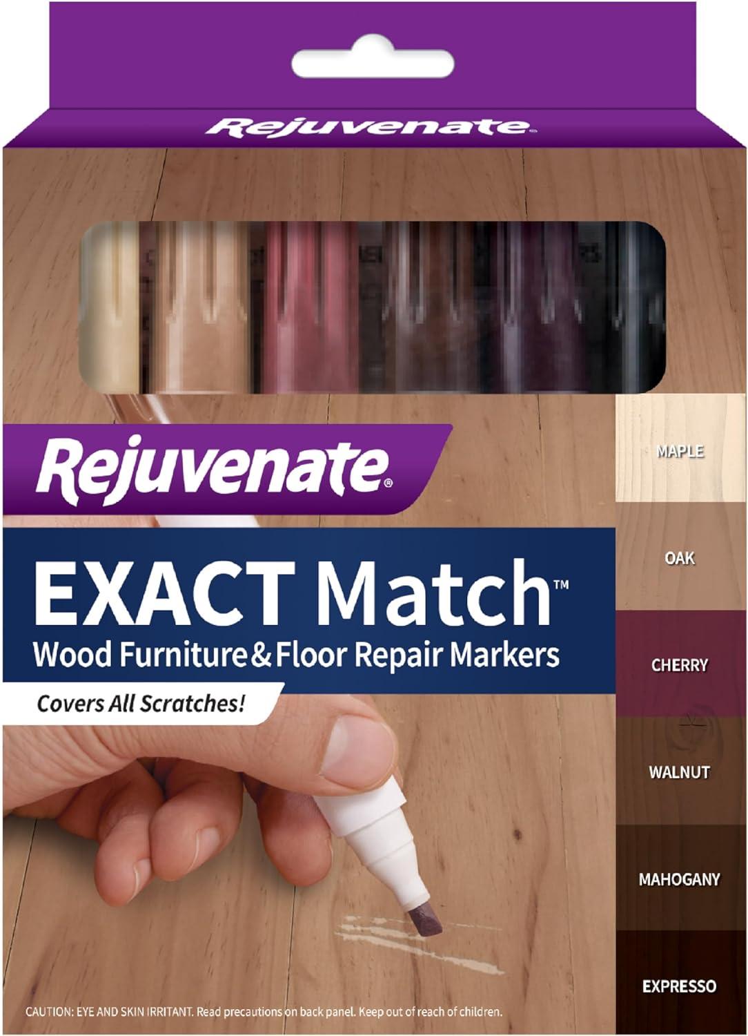Rejuvenate RJ6WM Wood Furniture & Floor Repair Markers, 6 Assorted Tones - Quantity 1