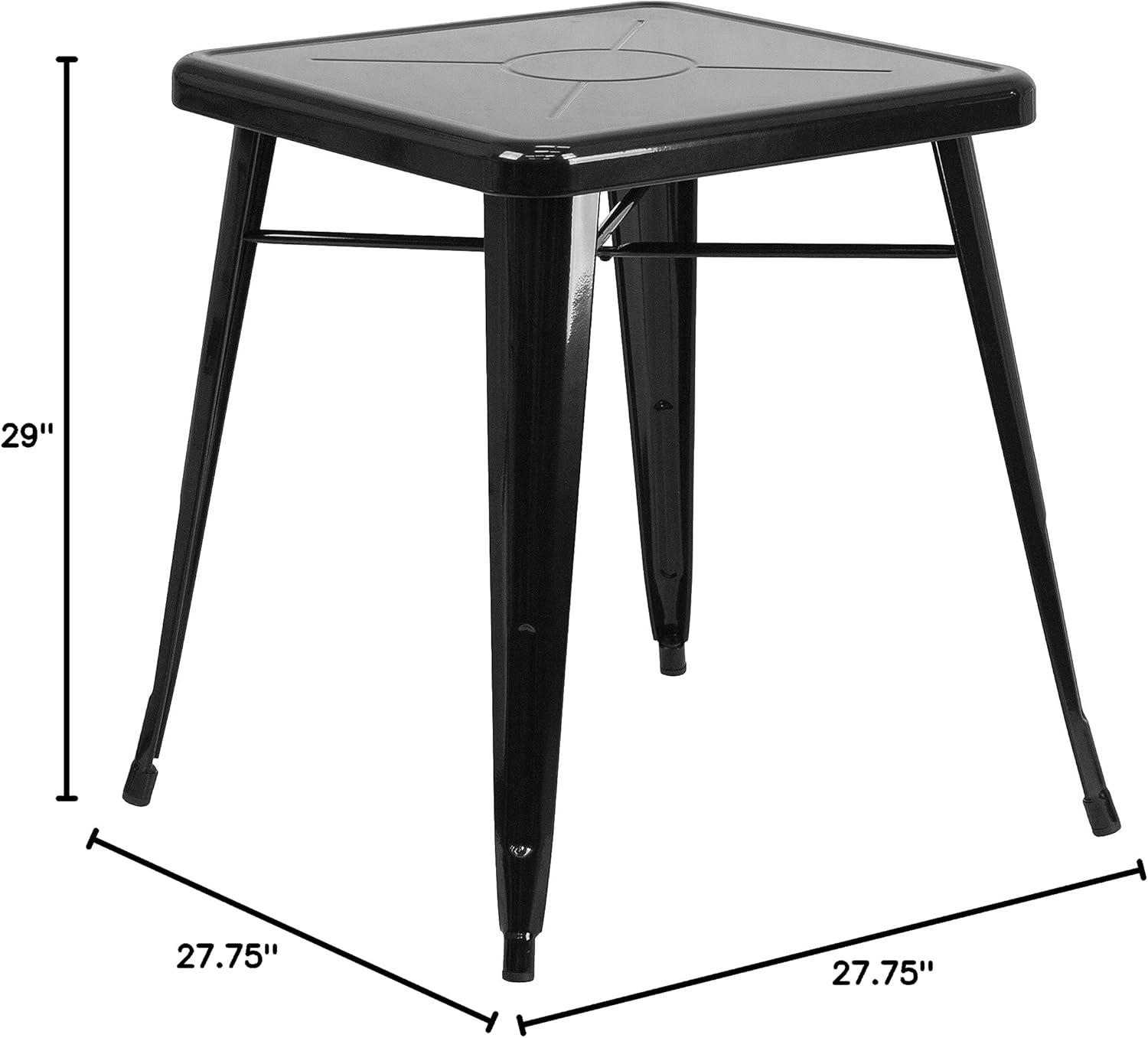 Flash Furniture Commercial Grade 23.75" Square Metal Indoor-Outdoor Table