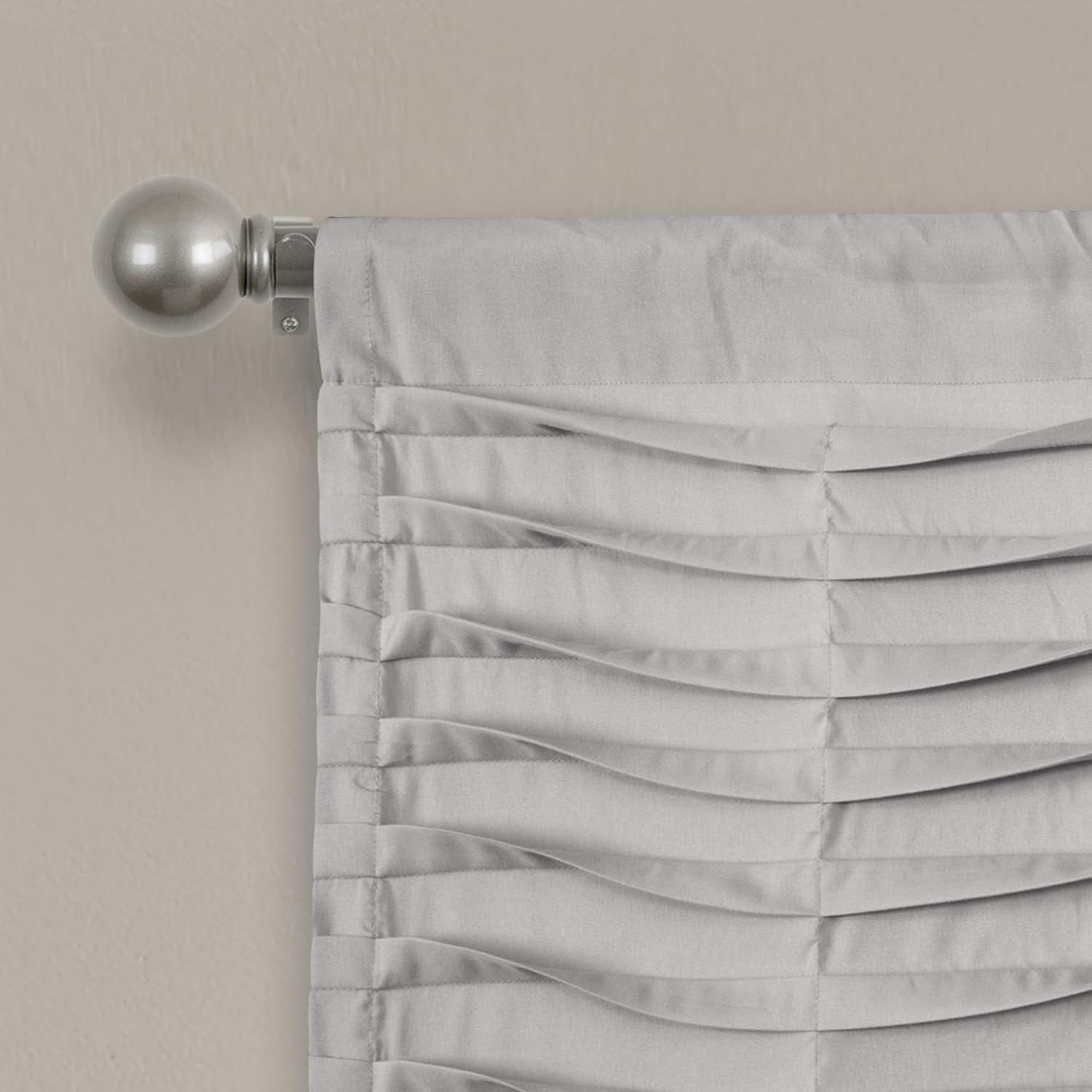 Lush Decor Tailored 52'' W Window Valance Blue,Cream,Dark Gray,Light Gray,White