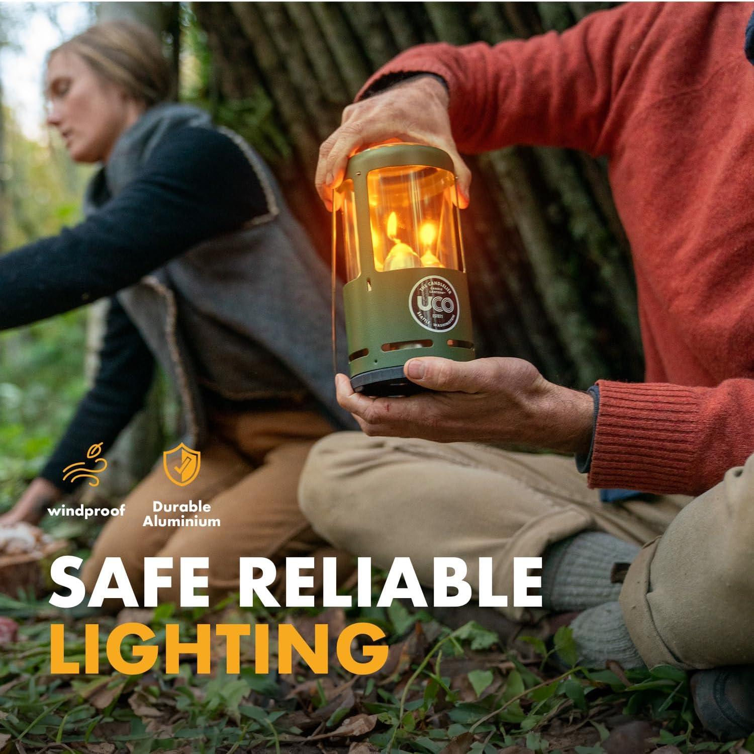 UCO Candlelier Candle Lantern, Powder Coated-Forest