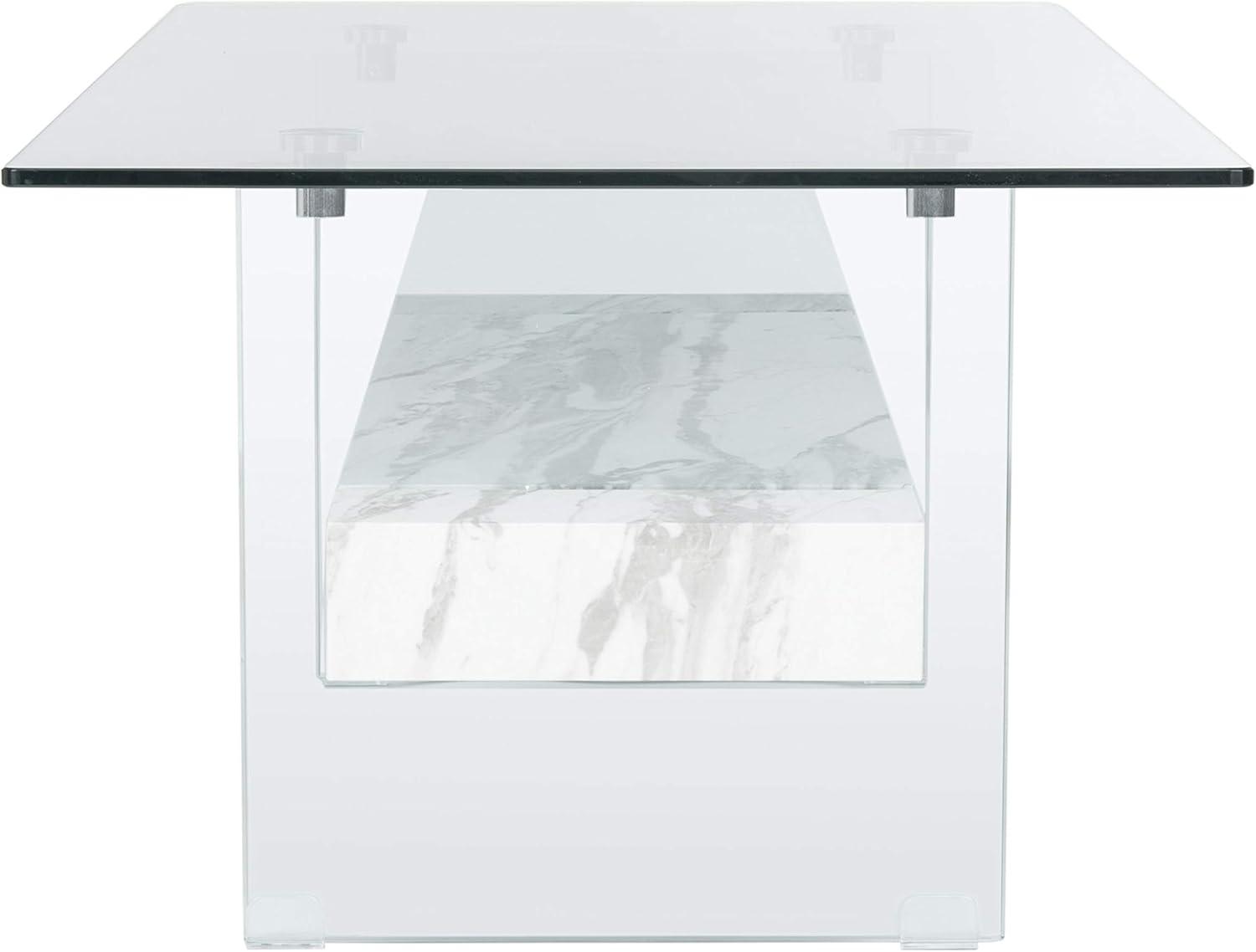 Kayley Coffee Table - Glass/White - Safavieh