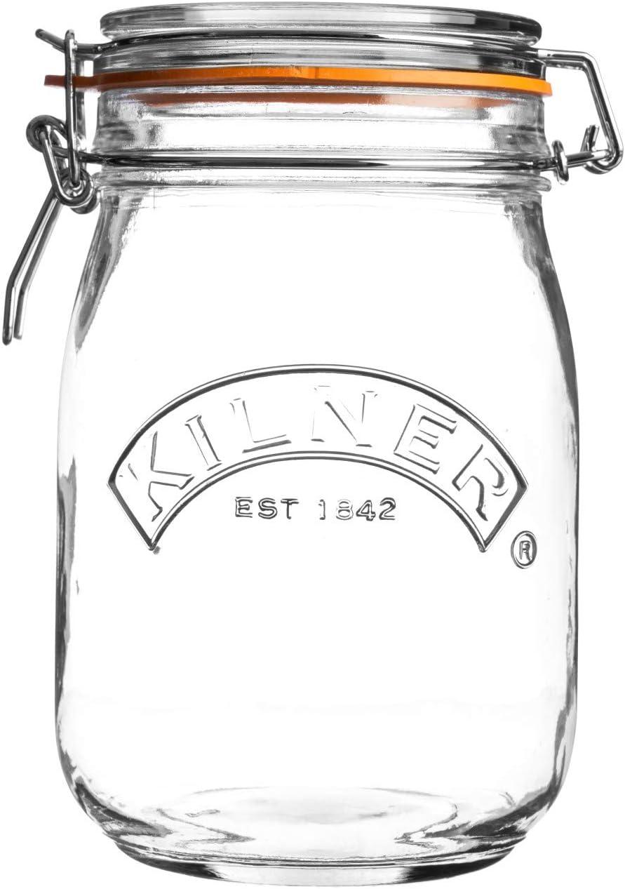 Kilner Round Clip Top Jar, 34-Fl Oz, 1 L