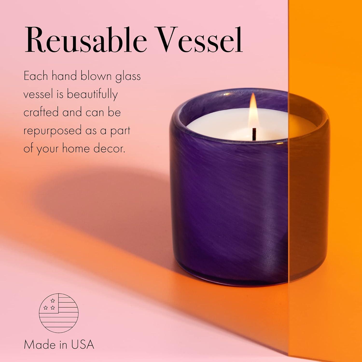 Lavender Amber Scented Jar Candle