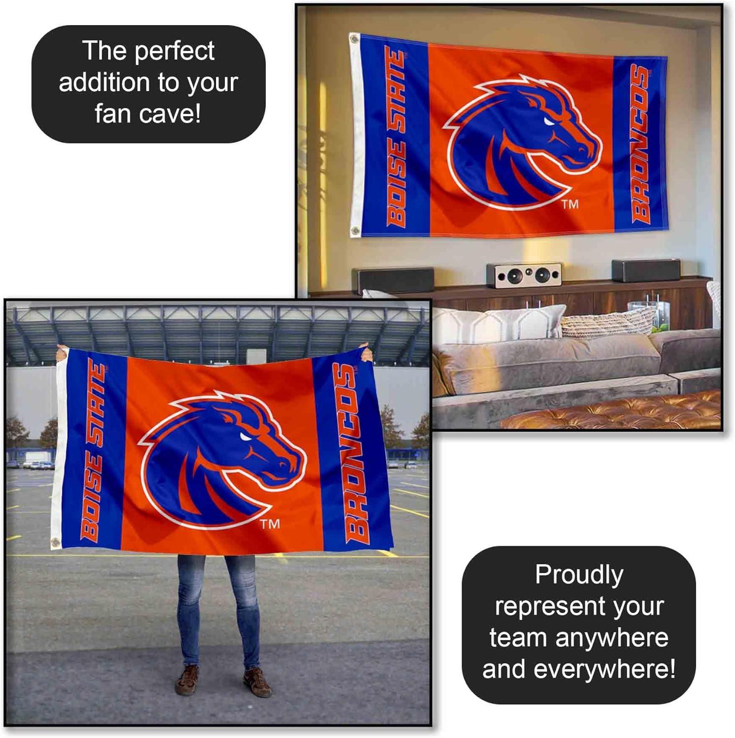 Boise State Broncos Blue and Orange Polyester Garden Flag
