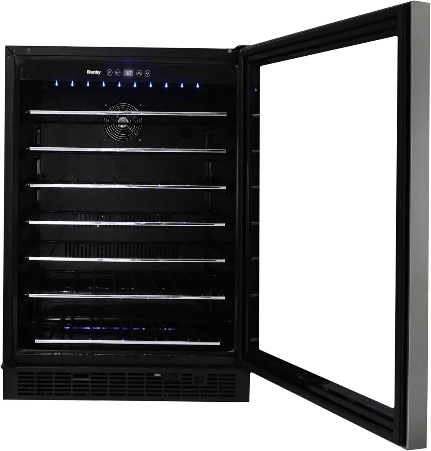 Danby Danby Single Zone 23.8'' Built-In 60 Bottle Wine Refrigerator with Reversible Door