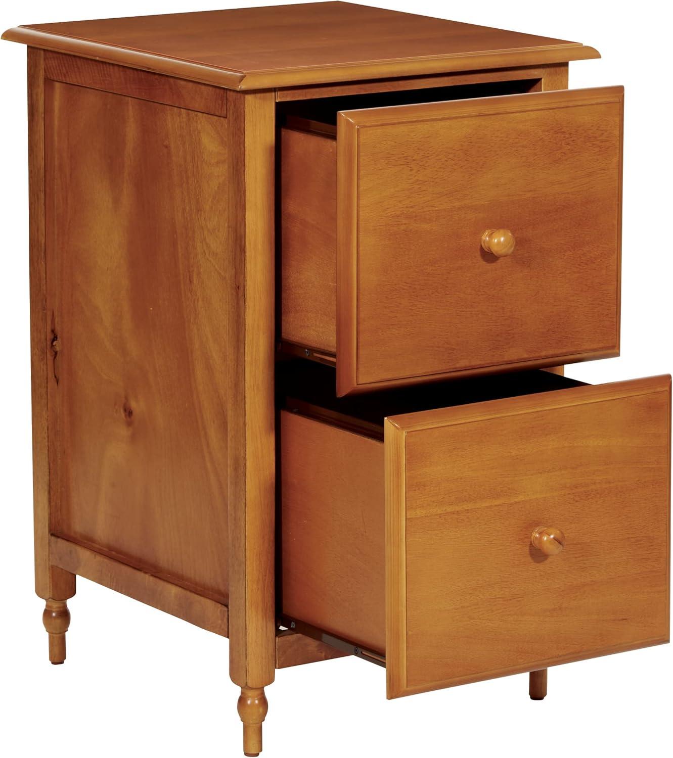 Knob Hill 2 Drawer Wood File Cabinet in Antique Cherry