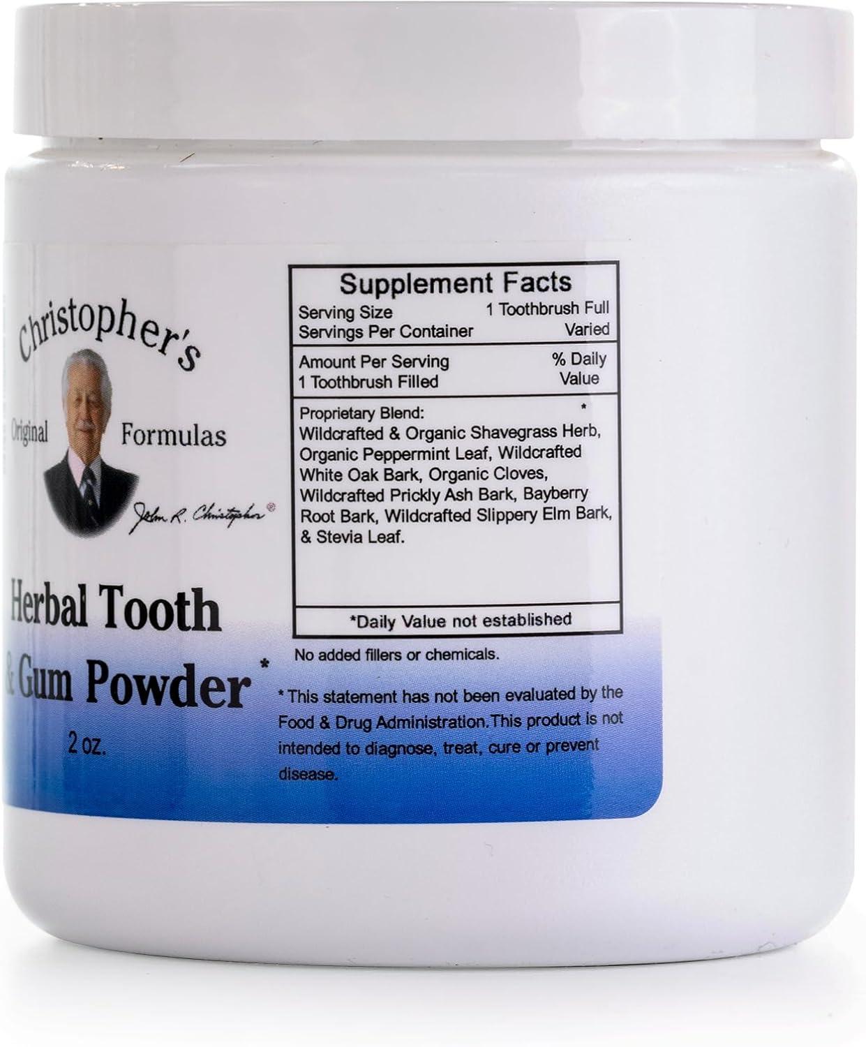 Christopher's Original Formulas Herbal Tooth & Gum Powder, 2 oz