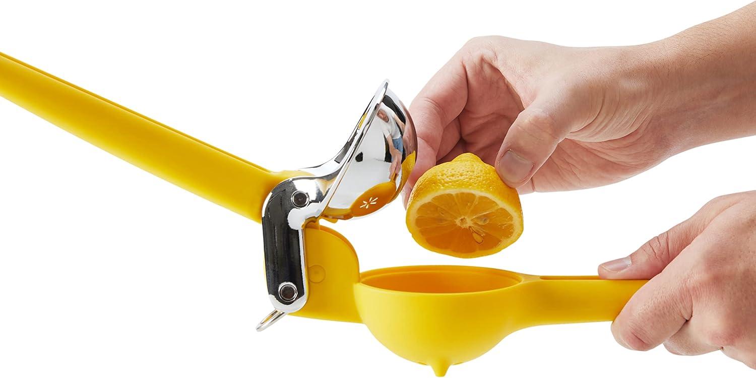 Yellow Stainless Steel Handheld Citrus Juicer