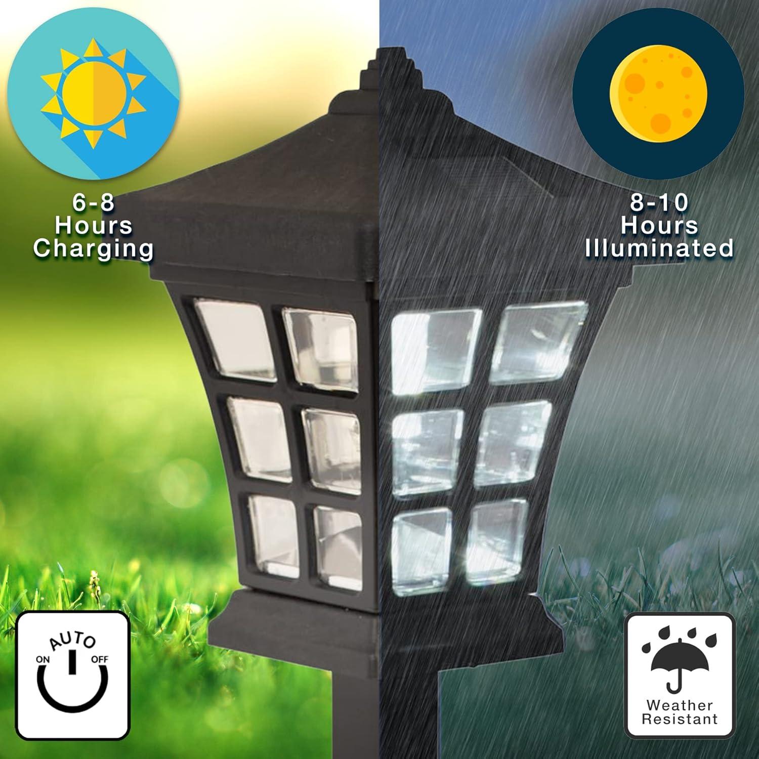 Low Voltage Solar Powered Integrated LED Pathway Light Pack (Set of 6)