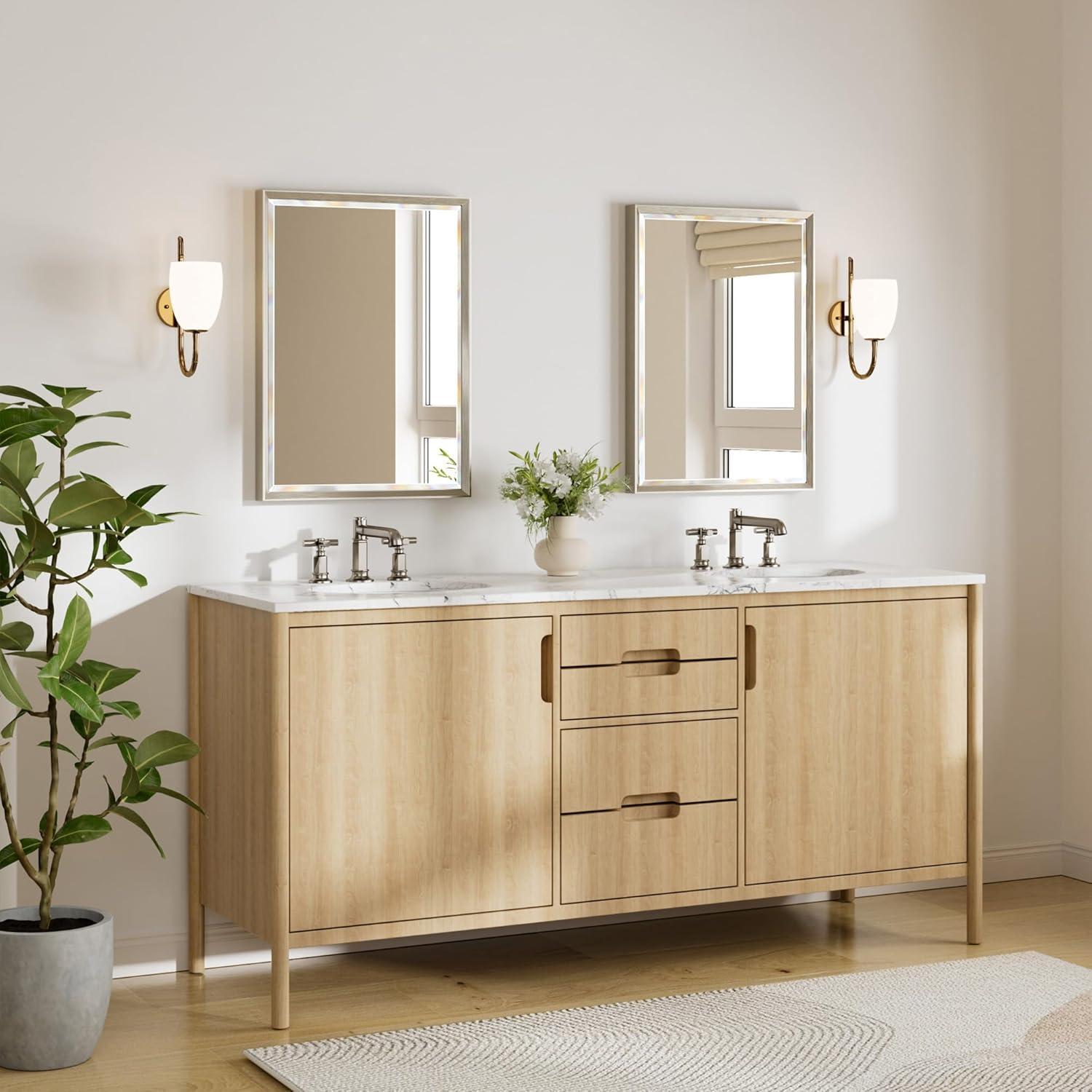 Lohoski Decorative Wall Mirror Beveled Design, Bathroom Vanity Mirror Accent Mirror Finish