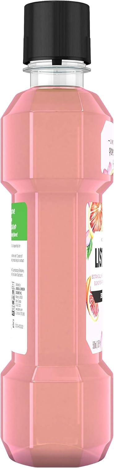 Listerine Zero Alcohol Mouthwash, Grapefruit Rose Flavor, 500 mL