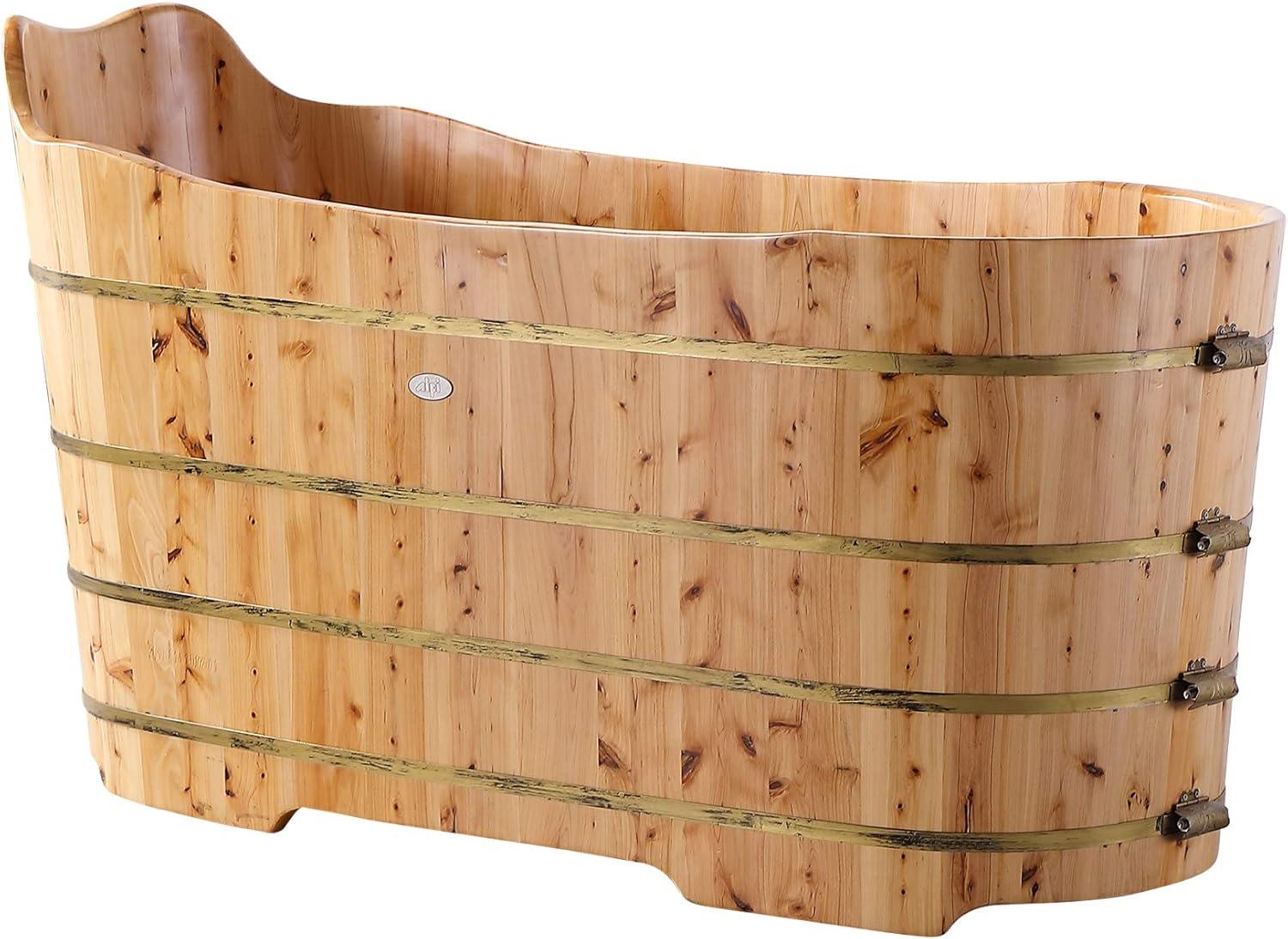 59'' x 25.6'' Freestanding Soaking Solid Surface Bathtub