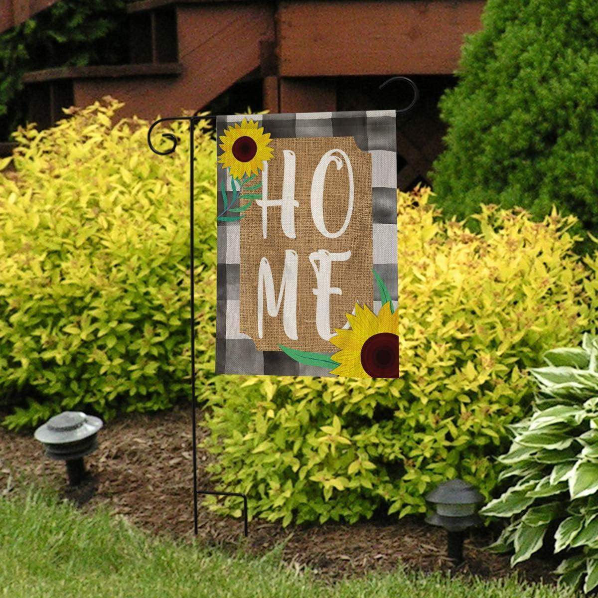 Briarwood Lane Farm House Home Summer Burlap Garden Flag Sunflowers Double-Sided 18" x 12.5"