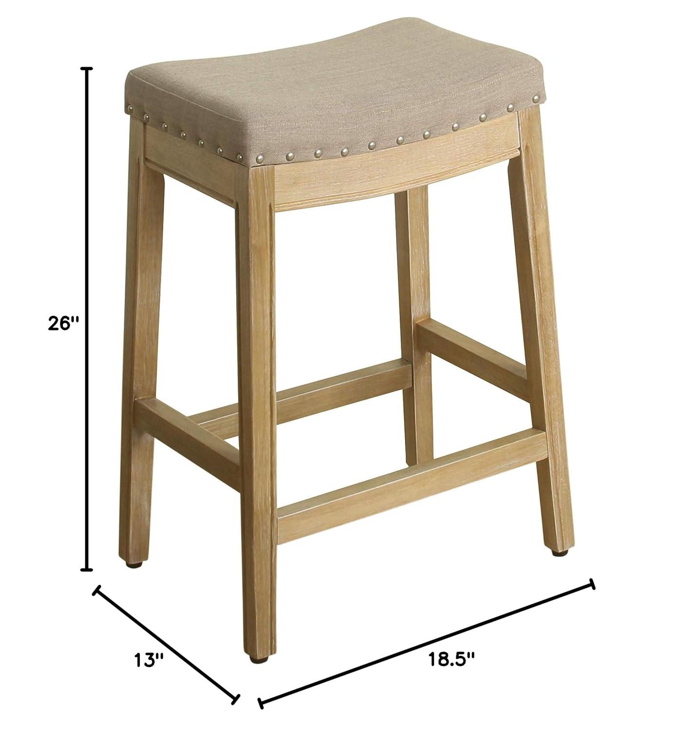 26" Blake Backless Counter Height Barstool with Nailheads - HomePop