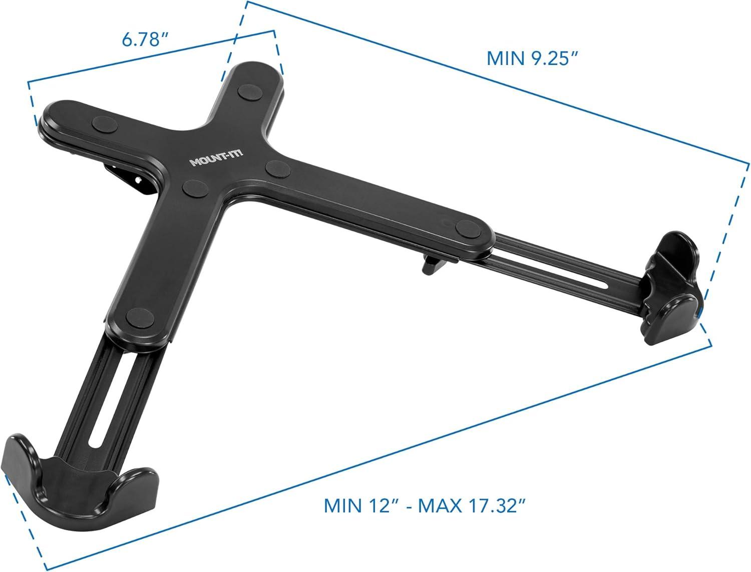 Mount-it Mount-It! VESA Clamp On Laptop Tray Notebook Holder Arm with Safety Strap and Safety Ledge Stopper