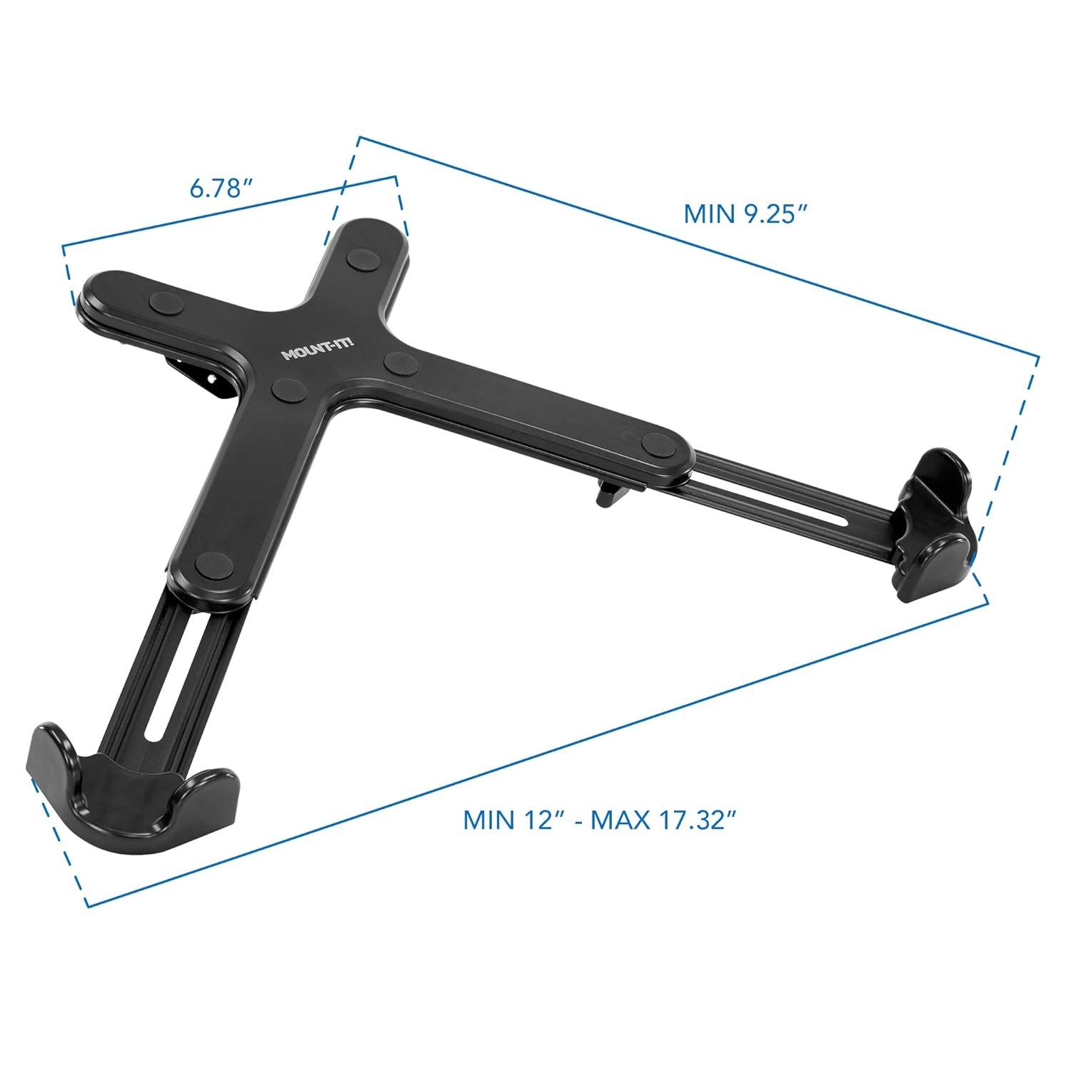 Mount-it Mount-It! VESA Clamp On Laptop Tray Notebook Holder Arm with Safety Strap and Safety Ledge Stopper