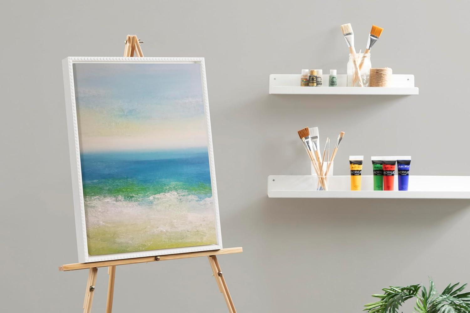 Kate & Laurel All Things Decor 18"x24" Sylvie Beaded Blank Canvas: Transitional Decor, Modern Art Style