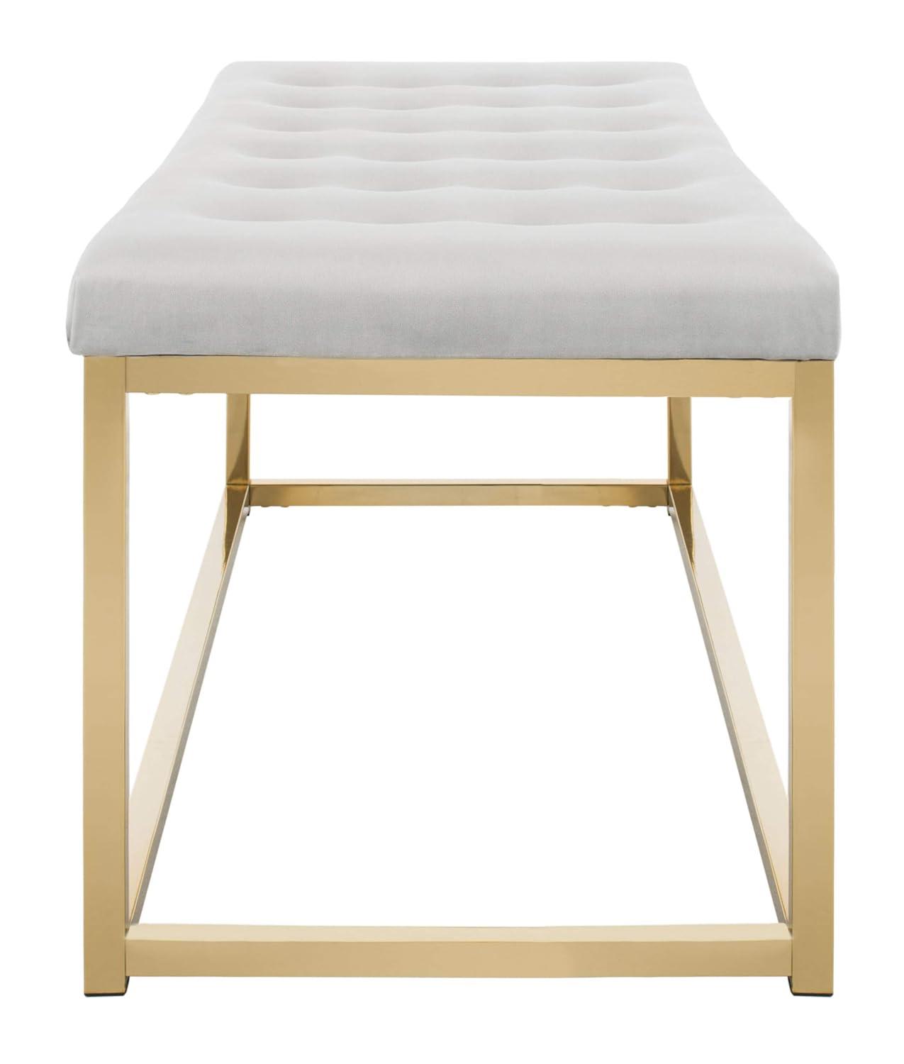 Reynolds Bench - FOX6225 - Grey/Brass - Safavieh Couture